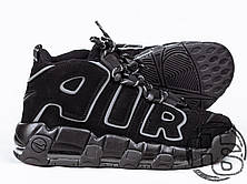 Чоловічі кросівки Nike Air More Uptempo Black/Gray 414962-004, фото 4