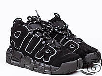 Чоловічі кросівки Nike Air More Uptempo Black/Gray 414962-004, фото 6