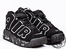 Чоловічі кросівки Nike Air More Uptempo Black/White 414962-002, фото 3