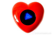 Магічне Серце прийняття рішень 10х10 см (куля провісник) червоний