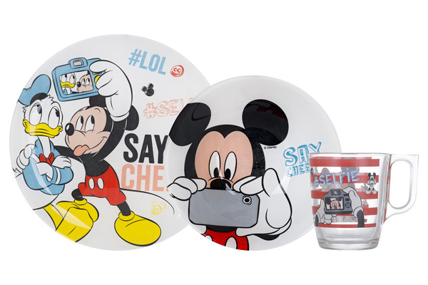 Набір для дітей Luminarc Disney Party Mickey 3 предмета ударостійке скло (5278N)