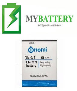 Оригінальний акумулятор АКБ батарея Nomi NB-51 для Nomi i500 1800mAh 3.7V