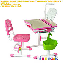 Дитяча парта зі стільчиком FunDesk Sorriso Pink, фото 4