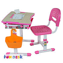Дитяча парта розтишка та стільчик FunDesk Bambino Pink, фото 4