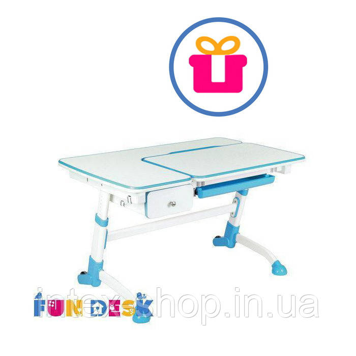 Дитяча парта для школяра FunDesk Amare Blue з шухлядою