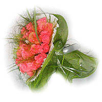 Букет із цукерок Коралові троянди 19