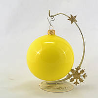 Новорічна іграшка Куля D100 ГЛ.ЖОВТ.