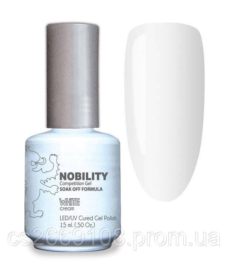 Гель-лак Lechat Nobility 01 WHITE - яскравий білий,матовий, 15 мл