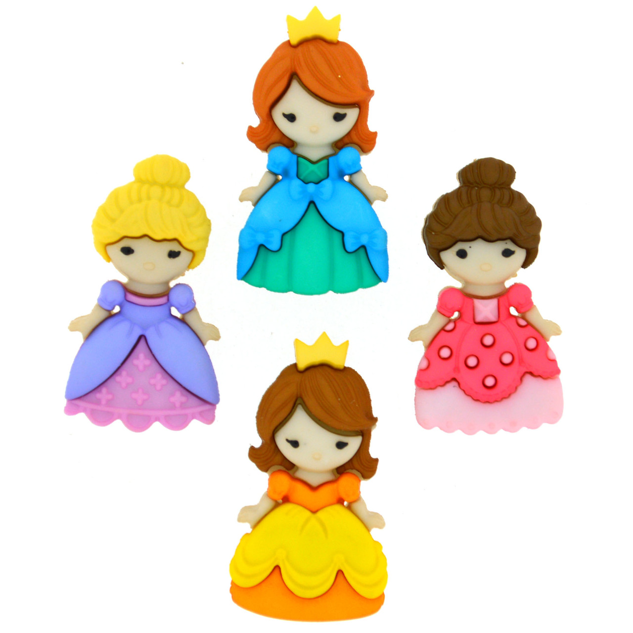 Декоративні гудзики ПРИНЦЕСИ, Dress It Up, 4 шт