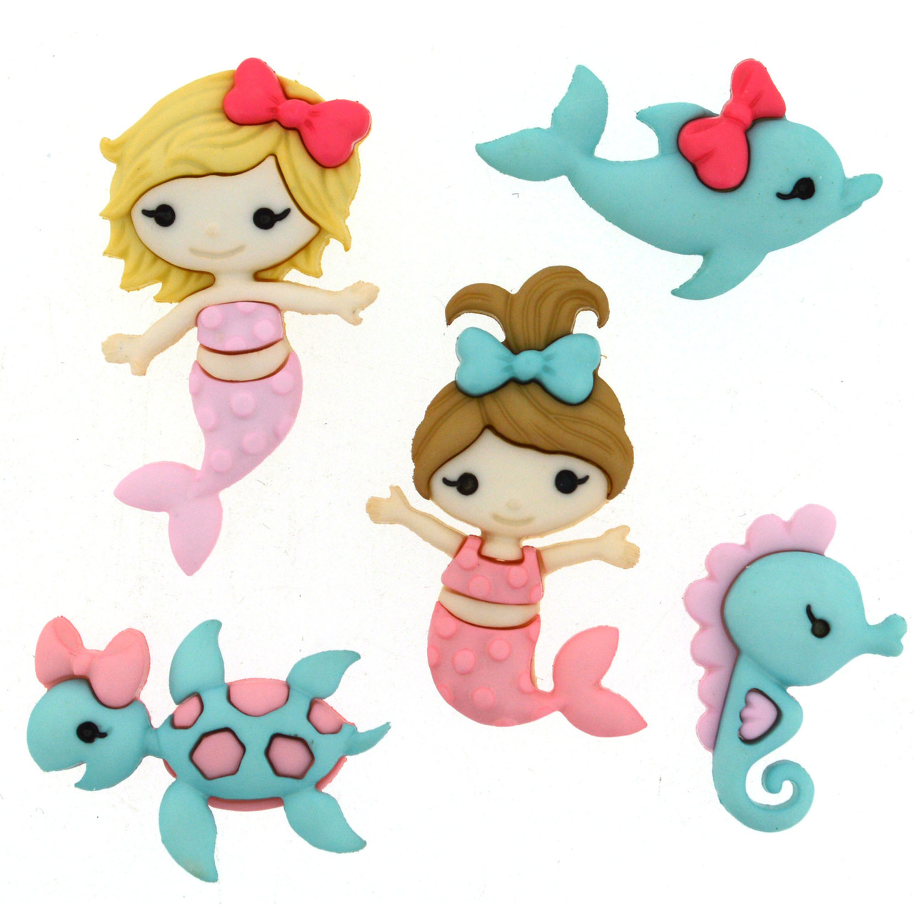 Декоративні гудзики РУСАЛОЧКИ, Dress It Up, 5 шт