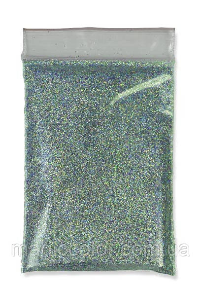 Глиттер серебро голографическое пакет 10 г (0,4 мм) - фото 1 - id-p622848055