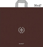 Пакет із петльовою ручкою 50х47см. 25 шт. Serikoff "Лілія коричнева"