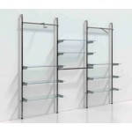 Перемичка (тримач кронштейна) ХРОМ 100 см. система «Вертикаль» Торгове обладнання, фото 3