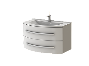 Тумба навісна Botticelli Vanessa VN-90 з умивальником Vanessa-900