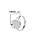 Кільце, Регульоване, Метал, Квітка, Срібний, Під вставку 14 мм x 10 мм, 16.9 мм (Американський розмір 6,5), фото 2