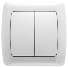 Вимикач VIKO Carmen 2-клав. білий — 90561002