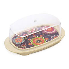 Маслянка з бамбукового волокна "Purpur" 18х11х6см з пластиковою кришкою Fissman