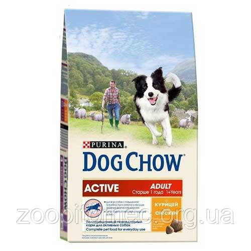 Dog Chow (Дог Чау) Active Chicken Сухой корм для активных собак с ...