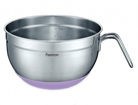 Миска з ручкою 20х12см/3л з нержавіючої сталі Fissman, фото 1