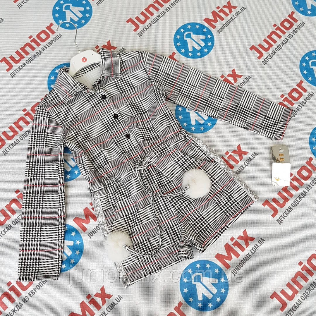 Комбинезон для девочек в клеточку с начесом оптом B.B.W. kids - фото 1 - id-p622516890