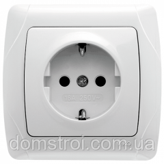 Розетка VIKO Carmen із заземленням білий — 90561008