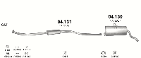 Глушитель (выхлопная система) CITROEN BERLINGO 1.6i 16V 04-08гг (1587 см3) (Ситроен Берлинго)