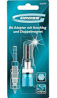 Адаптер для біт з обмежувачем і подвійним магнітом 1/4 Gross 11317