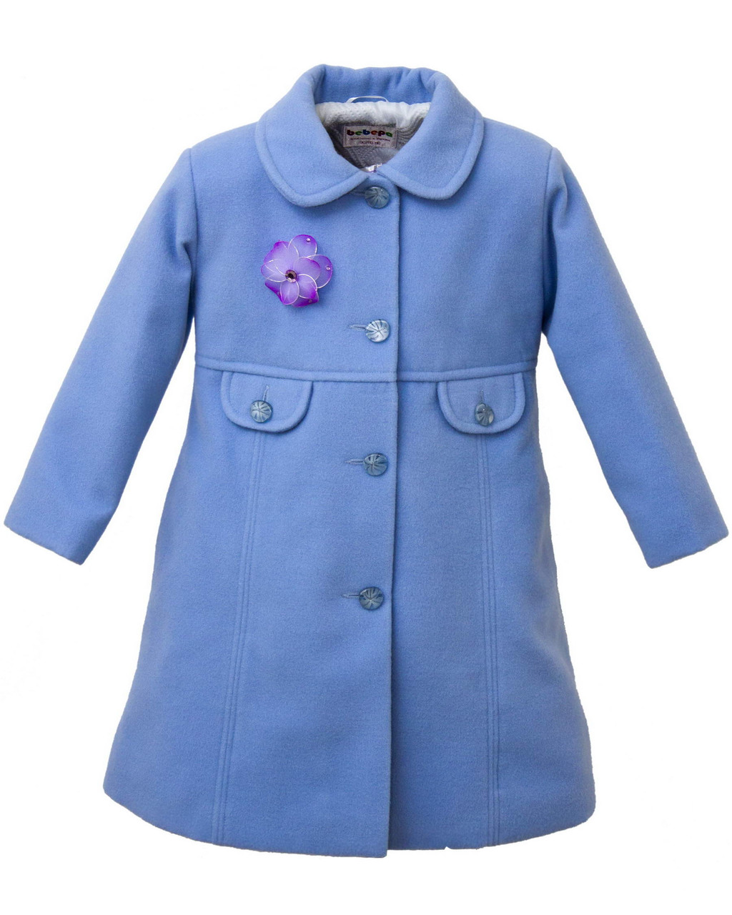 Дитяче блакитне пальто Розмір 86-92 см