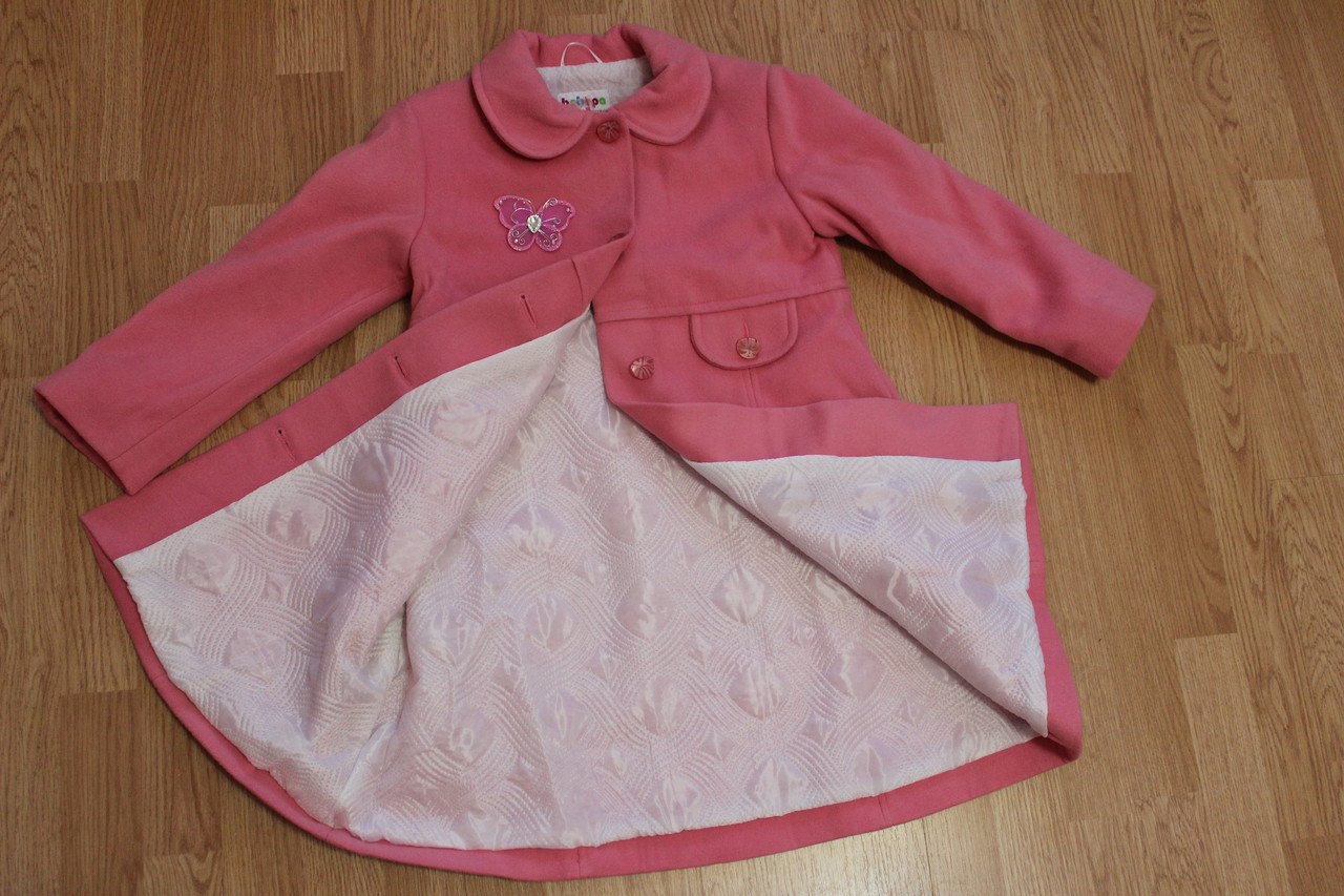 Пальто для девочки Мэри Розовый Размер 98 - 128 см - фото 2 - id-p41067031
