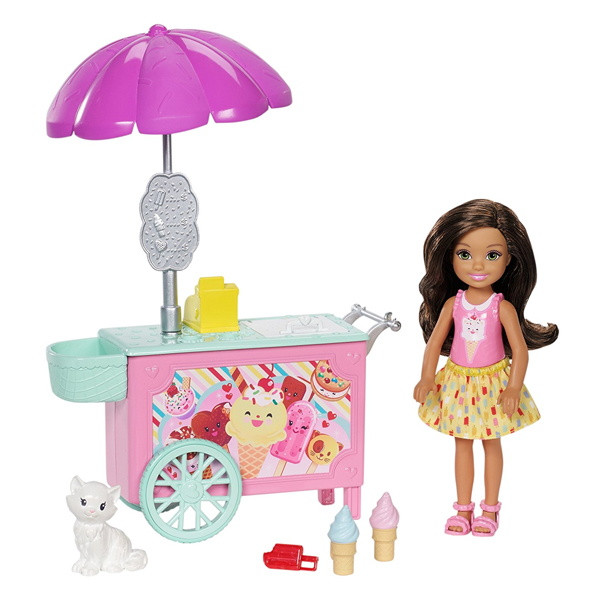 Ігровий набір лялька Челсі Візок з морозивом — Barbie Club Chelsea and Ice Cream Cart