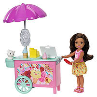 Ігровий набір лялька Челсі Візок з морозивом — Barbie Club Chelsea and Ice Cream Cart, фото 2