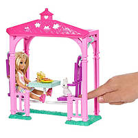 Ігровий набір лялька Барбі Челсі Пікнік з альтанкою Barbie Club Chelsea FDB34, фото 3