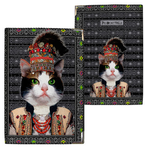 Обкладинка на паспорт Кішка гуцулка (тканина), фото 1