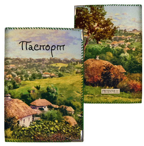 Обкладинка на паспорт Українське село (тканина), фото 1