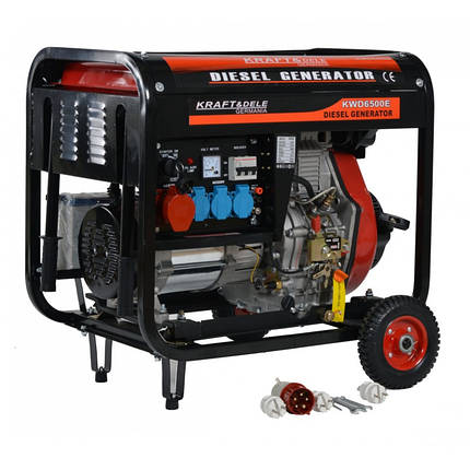 Дизельний генератор 6500W 12 / 230 / 380V KD120, фото 1