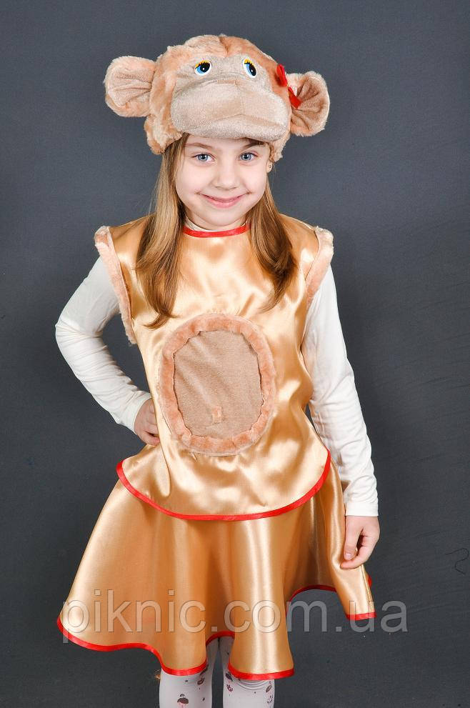 Дитячий новорічний костюм Мавпочки для дівчинки 5,6,7 років Карнавальний костюм Мавпи