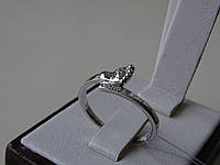 Серебряное родированное кольцо, фото 1