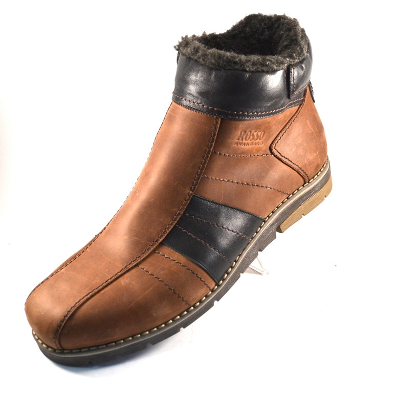 Акція розпродаж Коричневі зимові чоловічі черевики Rosso Avangard. #294 Brown шкіряні