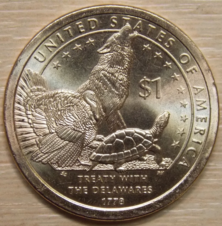 Монета США 1 долар 2013 р. Договір з Делаварами