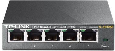 Коммутатор TP-LINK TL-SG105E, 5-port Gigabit Desktop/Rackmount Easy Smart Switch, 5 10/100/1000M RJ45 ports,