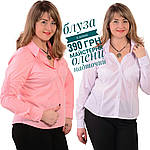 Сорочка офіс жіноча бавовна колір "Фламінго" Бл 006, фото 2
