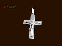Серебряный крест с распятием 218.02