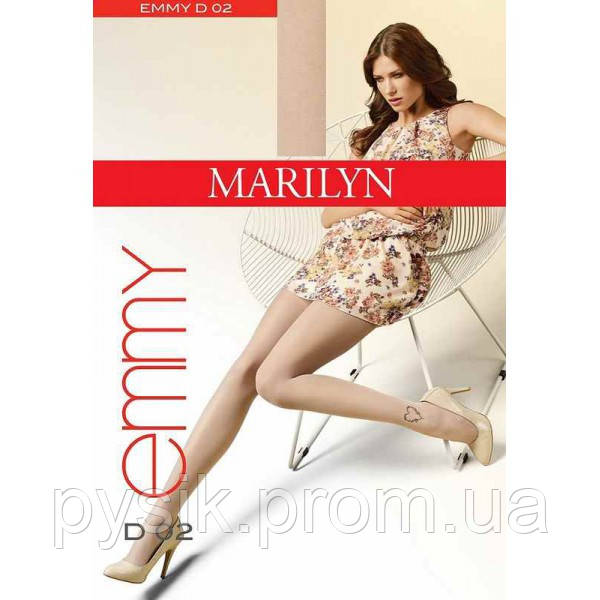 Жіночі колготи MARILYN EMMY D02 20 1/2 бежево-чорний, бежево-чорний, чорно-сірий; sabbia