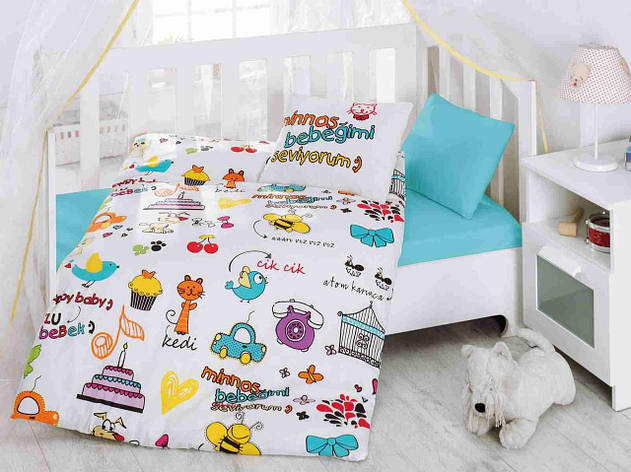 Постільна білизна Cotton Box BEBEK MUTLU BEBEK дитяча, фото 1