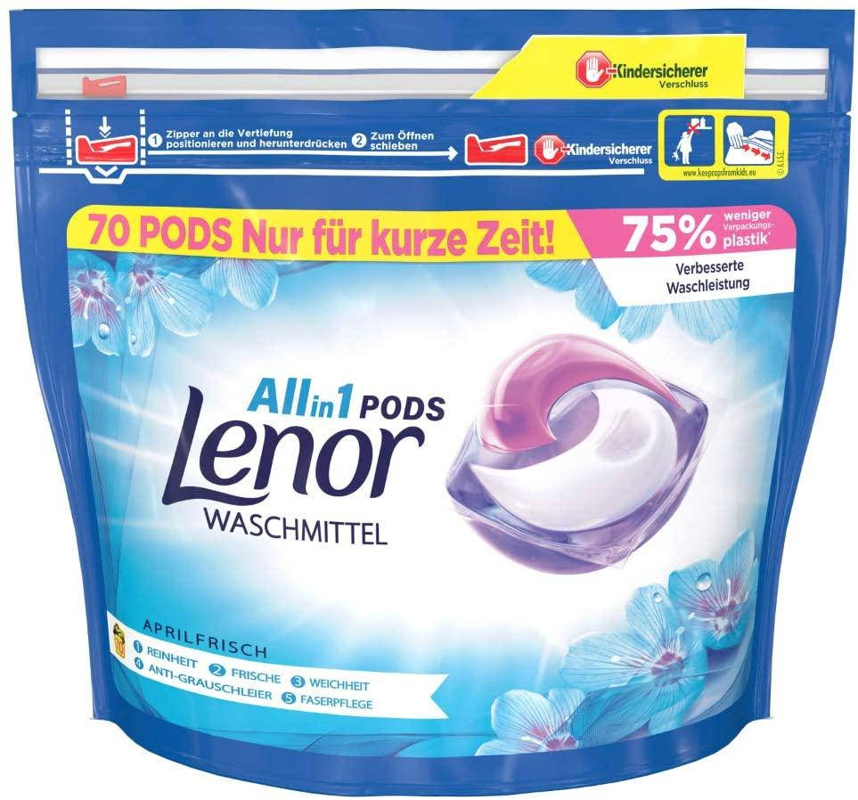 

Капсулы для стирки универсал Lenor Pods 3 в 1 70 капс