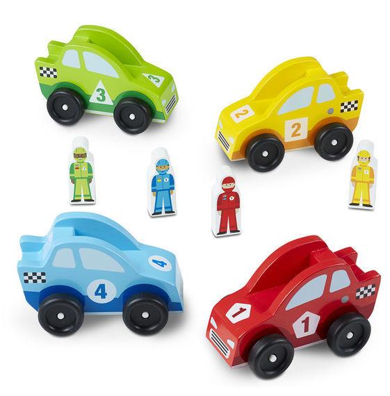 Дерев'яний набір "Гоночні автомобілі" для хлопчиків з 2 років / Race Car Vehicle Set ТМ Melіssa & Doug MD706