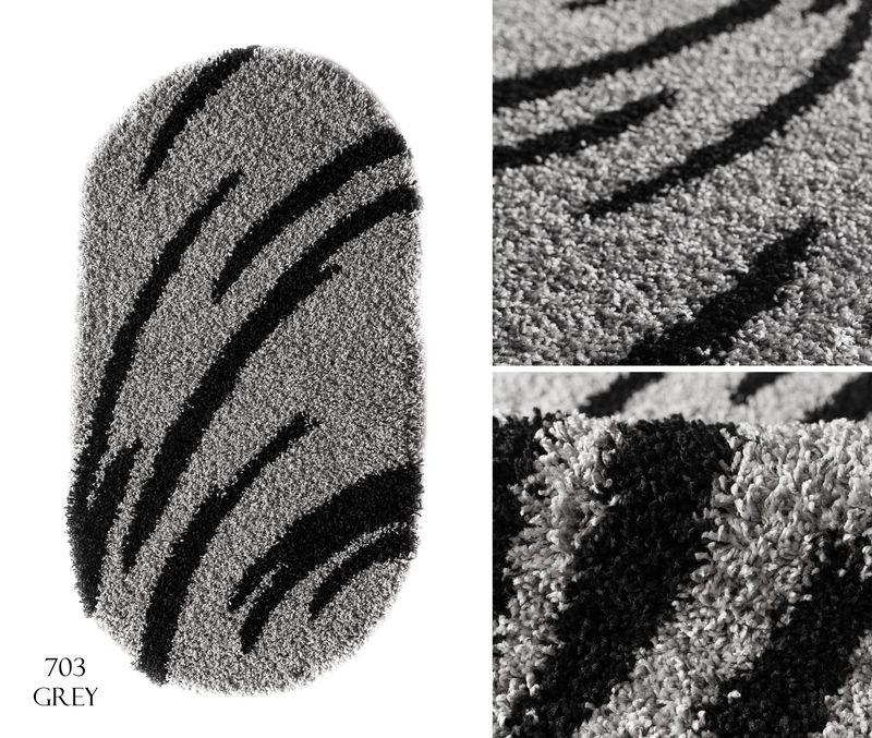 КИЛИМИ З ВИСОКИМ ВОРСОМ FIRST SHAGGY 703 СІРИЙ, фото 1
