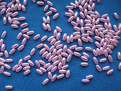 Перли штучний Рис. Колір рожевий. 4 на 8 мм. 10 г — 140 шт.