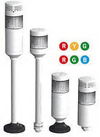 Трехцветная светодиодная сигнальная колонна диаметром 56 мм PTM