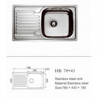 Мийка кухонна HAIBA 780х430х180 (Decor)